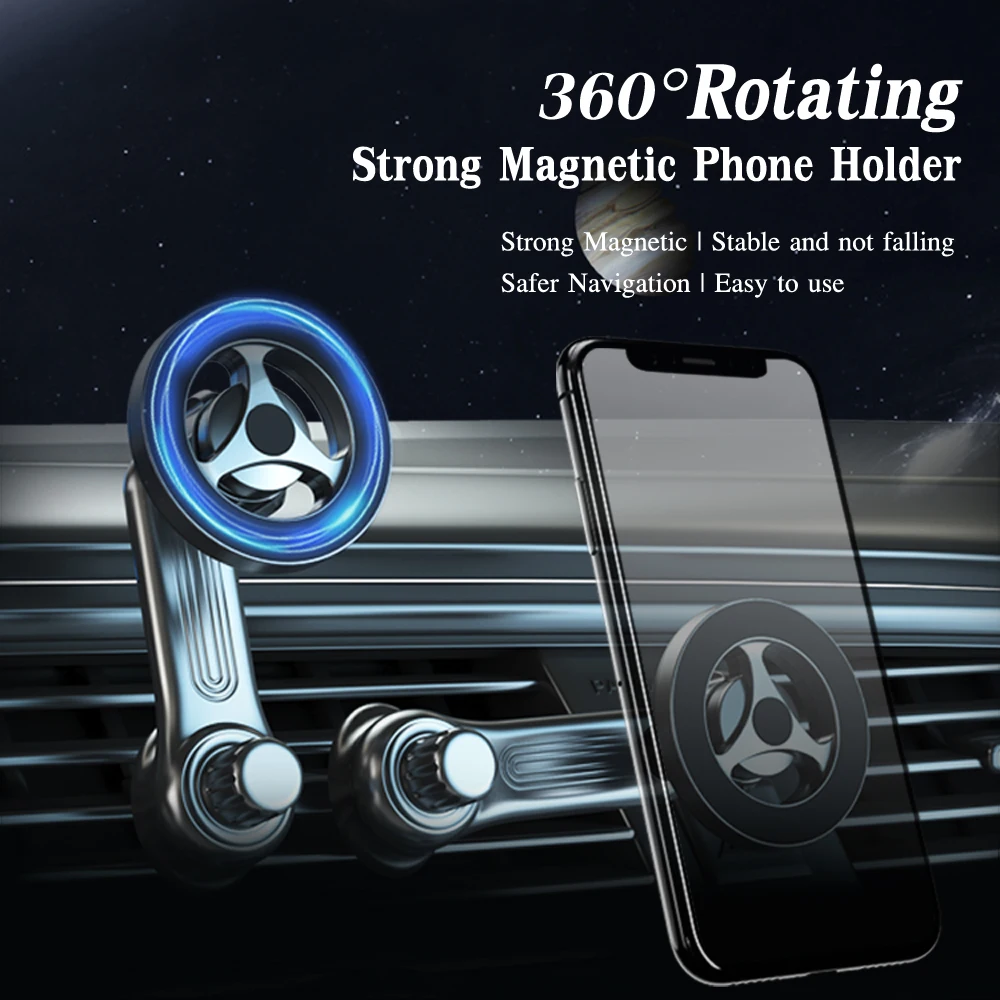 Magnetic Phone Holder Compatible With MagSafe Car Mount for iPhone 12 13 14 Samsung Magnetic Car Air Vent Clip Cellphone Mount