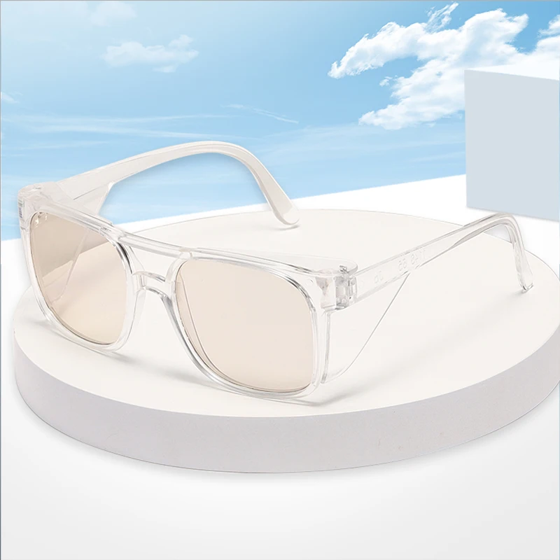 Unisex Glass Lens Safety Goggles Windproof Dustproof Anti-Pollen Protective Eyewear for Daily Work