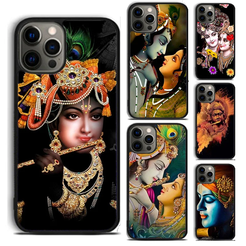 Colorful Lord Krishna phone Case Cover For iPhone 16 15 14 Plus X XR XS apple 16 11 12 13 mini Pro Max coque