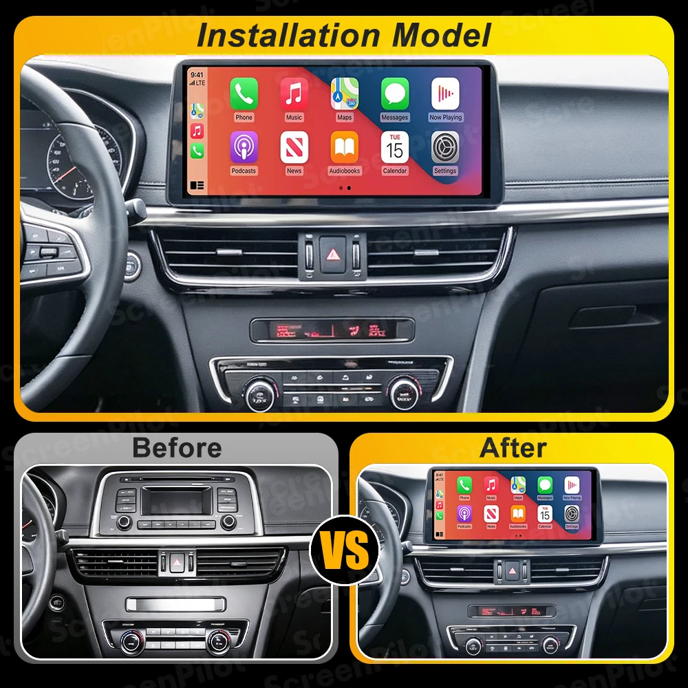 12.3 Inch Android 16 For KIA K5 Optima 2015-2019 Car Radio Stereo Head Unit Multimedia Video Player GPS Navigation RDS 8 Core 5G