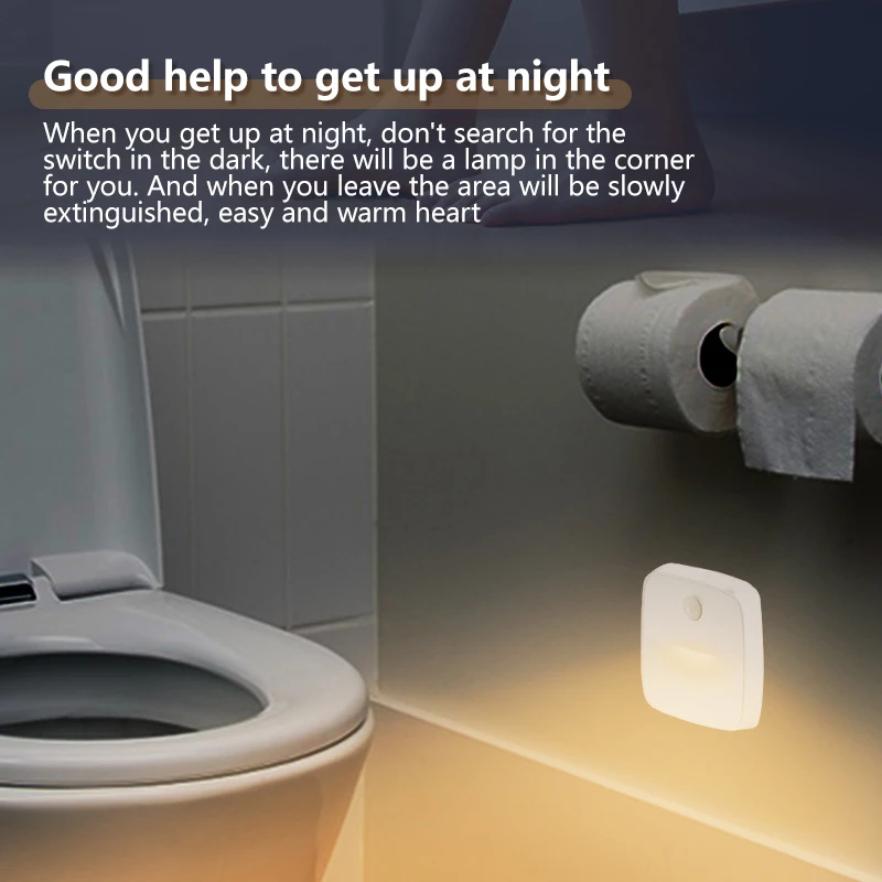 Veilleuses à détecteur de mouvement LED sans fil, veilleuse, chambre à coucher, mur, escalier, allée, Cisco, lampe à induction Linge, accessoires