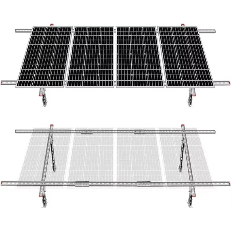 Simple Solar Panel Rail Solar Mounting Support PV Brackets for Carport Bracket Metal Ground Pv Mounting Support Structure
