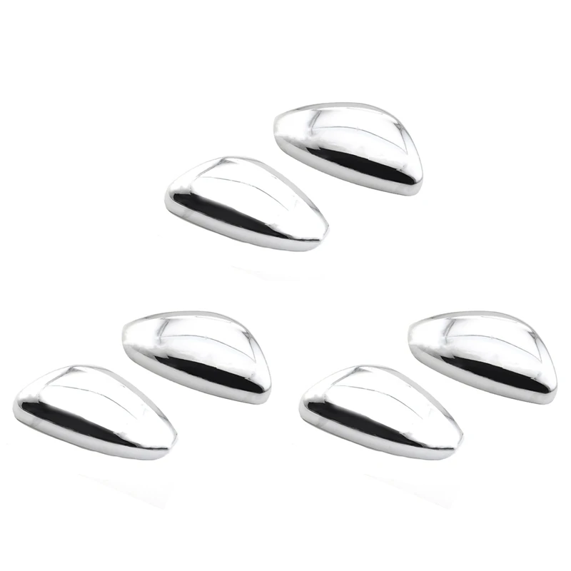 

6X Chrome Rear View Mirror Cover Side Door Mirror Cap For Citroen C3 C4 CACTUS Peugeot 208 2008 16075120VG 16075122VG