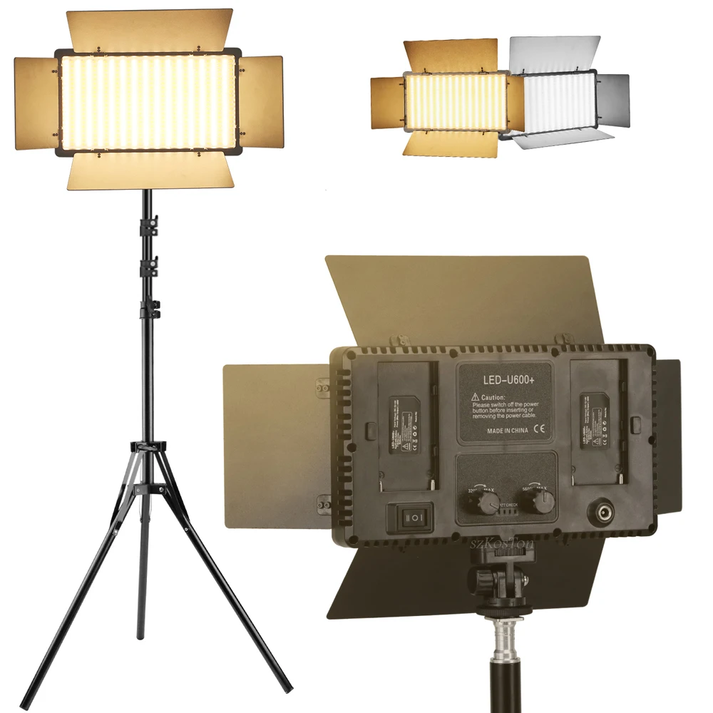 U600 40W Led Fotostudio Licht Voor Youbute Game Live Video Verlichting Op Camera Draagbare Video Opname Fotografie Paneellamp