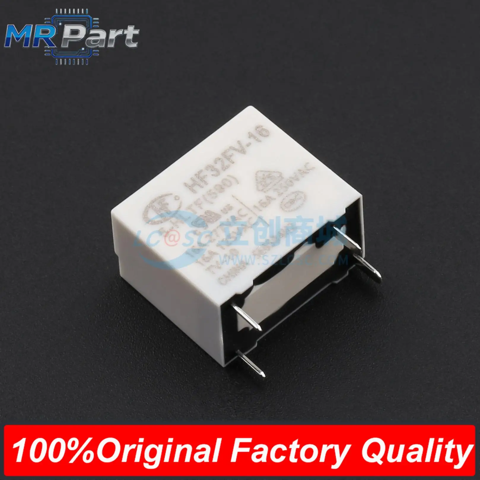 5 Pieces HF32FV-16/5-HLTF(590) High Power Relay 5VDC 16A 277V Set of Normally Open 1A Single Pole Single Throw 4 Pins