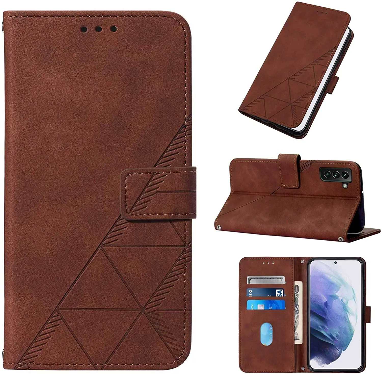 Case for Galaxy S22, Leather Wallet Case Book Folding Flip Case with Credit Card Holder Magnetic Closure Shockproof Protective