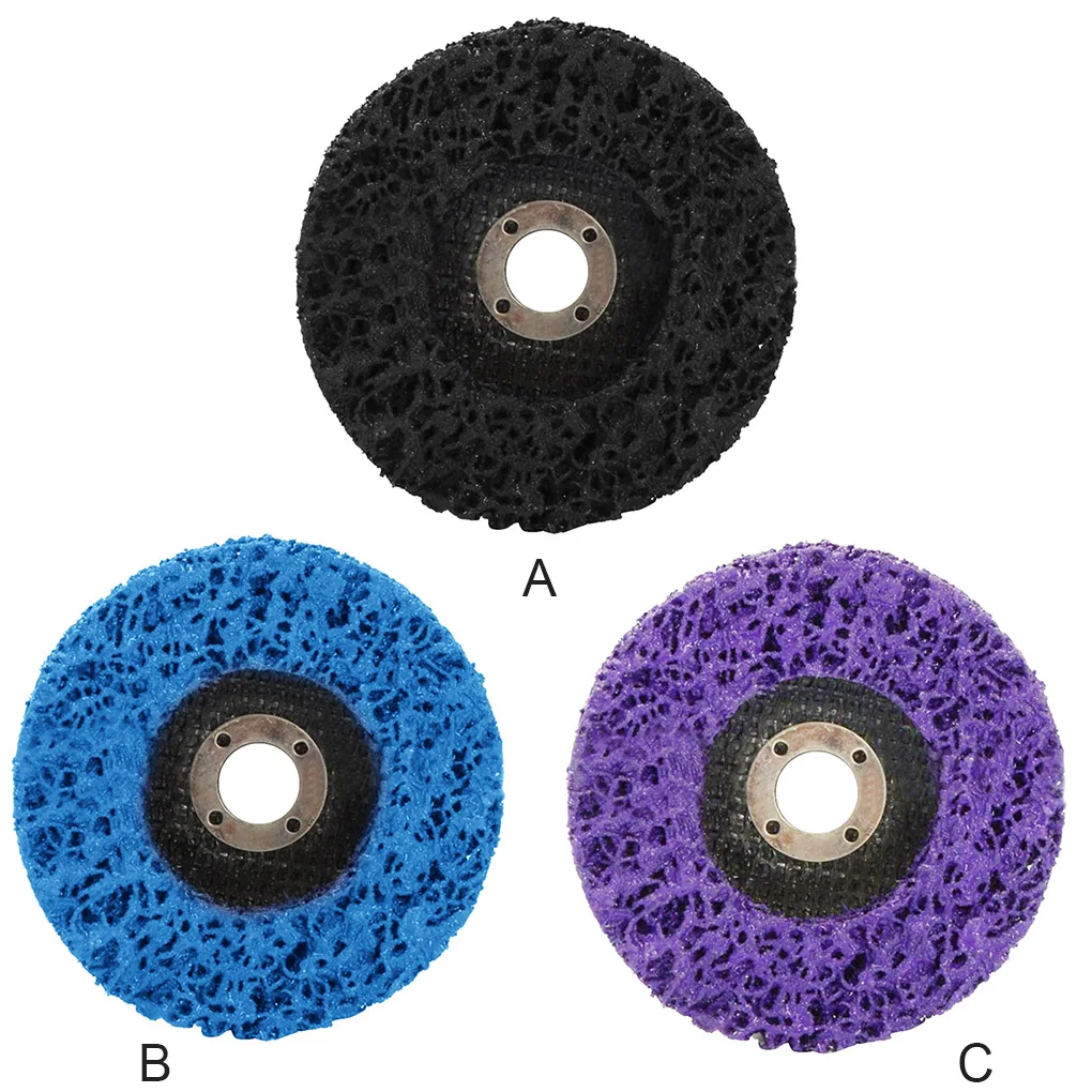 Sanding Wheel Paint Rust Removal Grinding Disc Stainless Steel Polishing Wheel, Purple, 125mm, 22mm Inner Hole