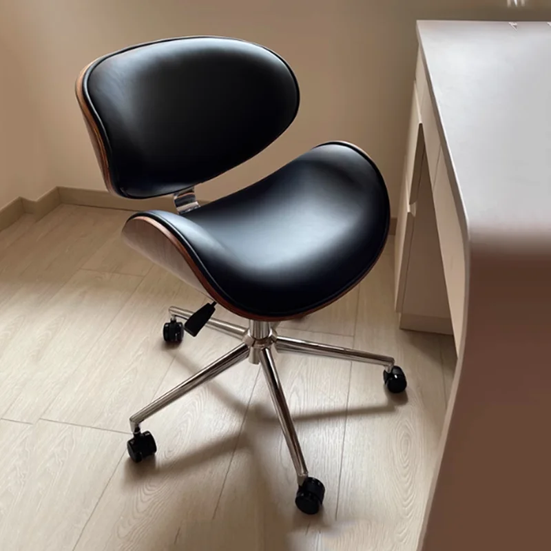 Luxury Ergonomic Office Chair Leather Salon Desk Rolling Designer Office Chair Bedroom Nordic Computer Stoel Trendy Furniture