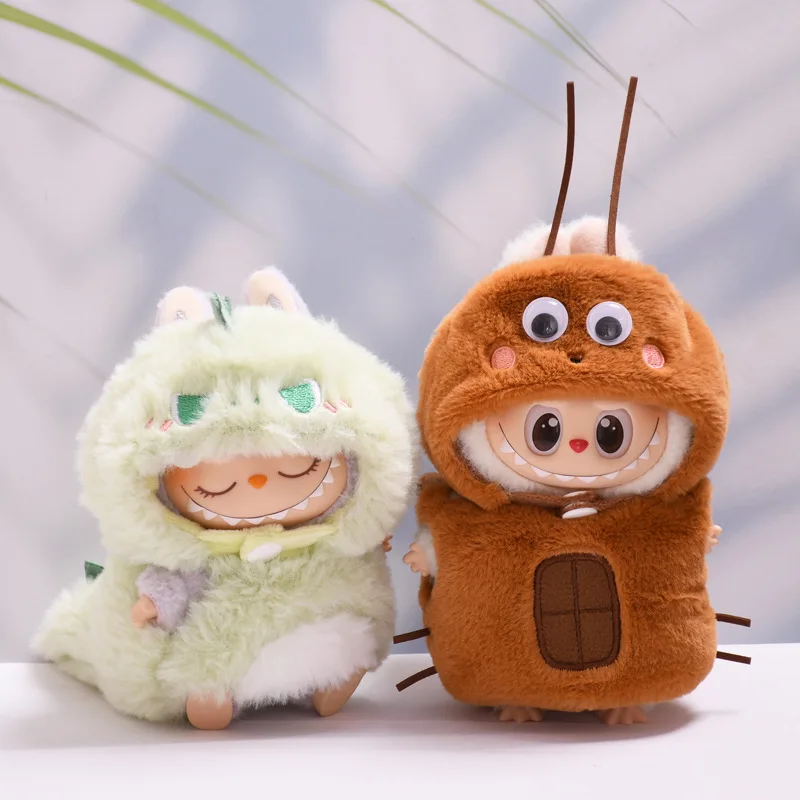 

Кукольная одежда для 17 см, кулон Labubu, жареные креветки, таракан, динозавр, акула, пчела, плюшевая виниловая кукла, аниме, периферийные аксессуары