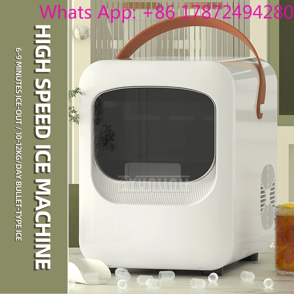 Automatic Large Capacity Desktop Ice Maker Ice Machine with Self-Cleaning Function Ice Machine Mini Buz Yapici Makine
