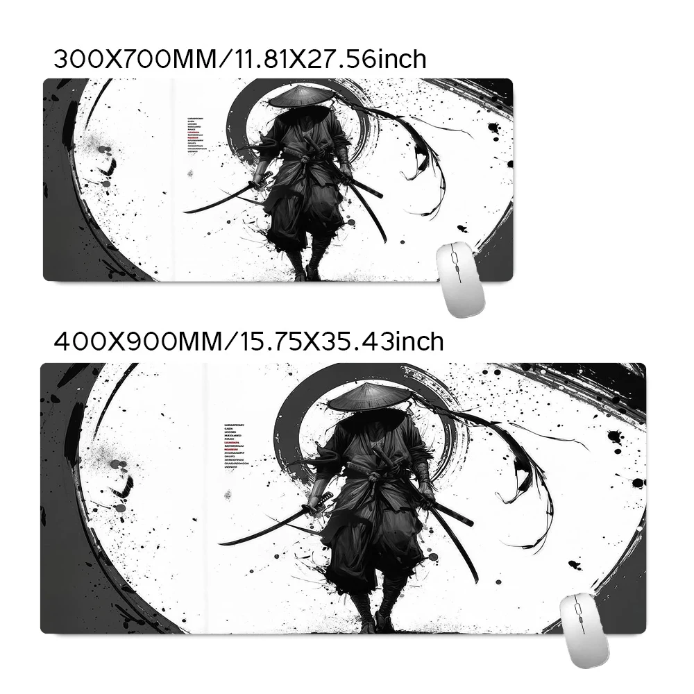 

Japanese Samurai Katana Mouse Pad Aesthetic Gaming Desk Accessories Laptop Accessories 40x90 Keyboard Mat Gamer Extended Rug