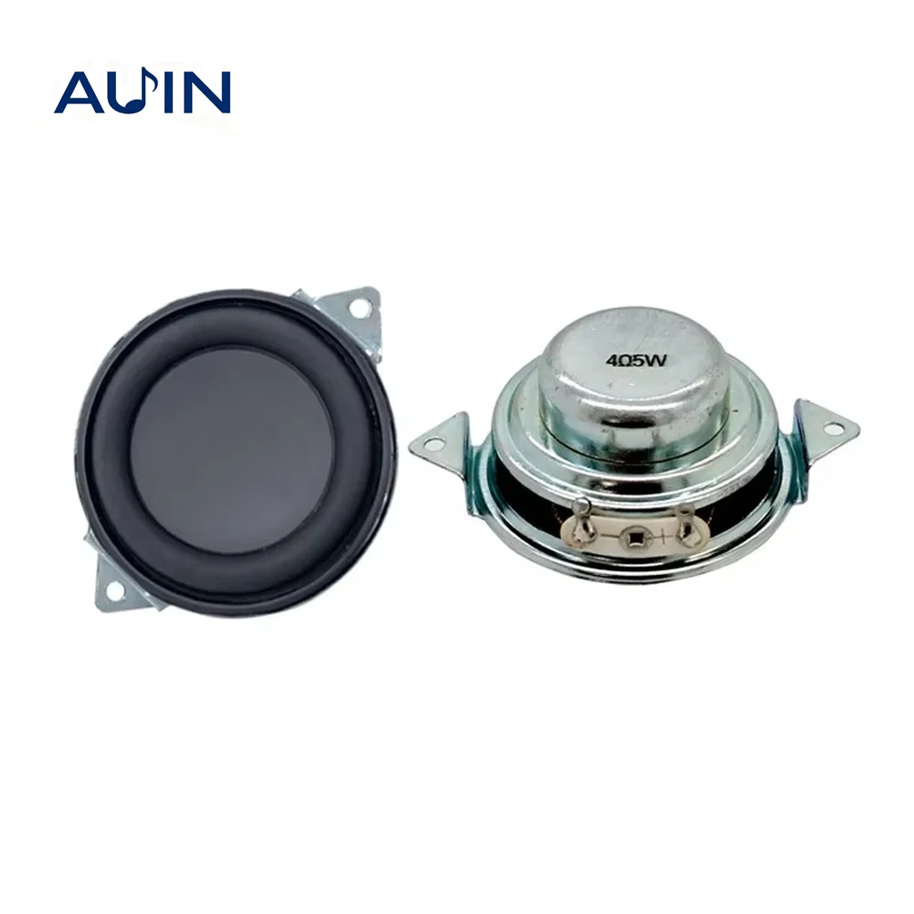 AUIN 2Pcs 1.5 Inch Full Range Speakers 4 Ohm 8W 40MM Neodymium Internal Magnetic Folding Angle DIY Bluetooth Loudspeaker