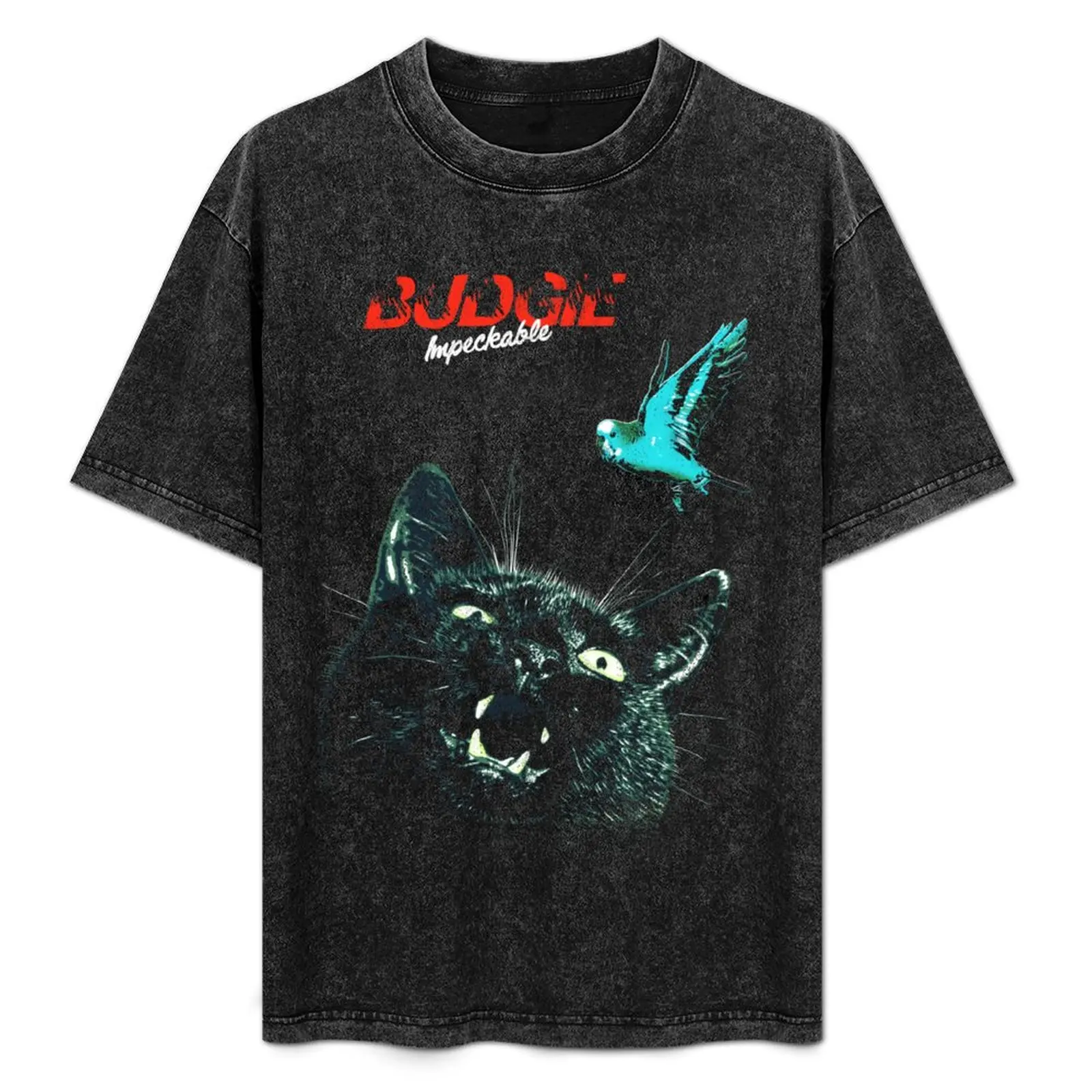 

Budgie Band Impeckable Album T-Shirt man graphic t shirt man t shirt cotton T-Shirt