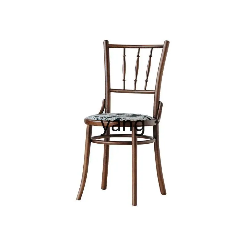 LH Nordic solid wood restaurant chair medieval dining chair retro home coffee shop