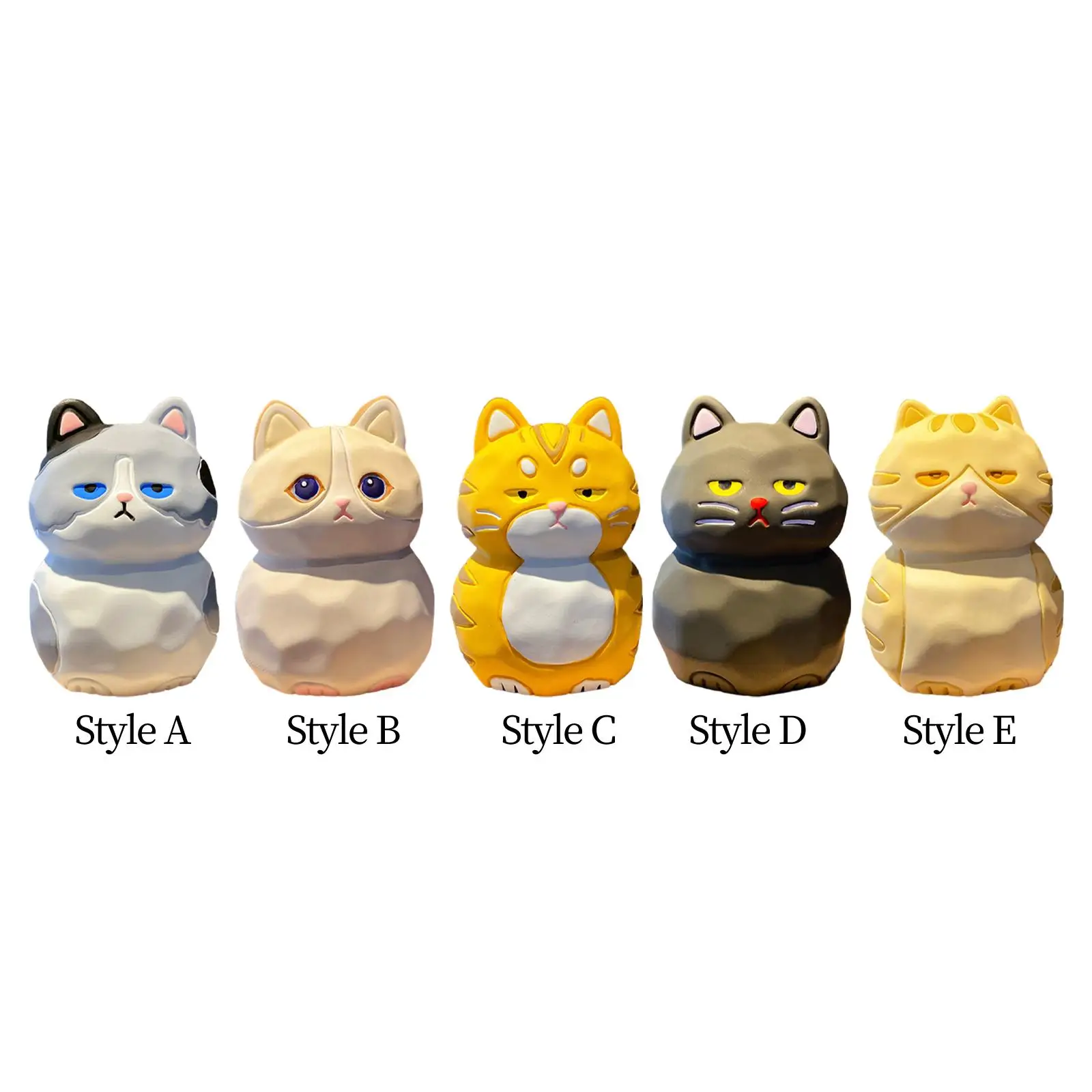 Car Dashboard Decoration Cat Figures Cat Figurine Cartoon Art Craft Ornament for