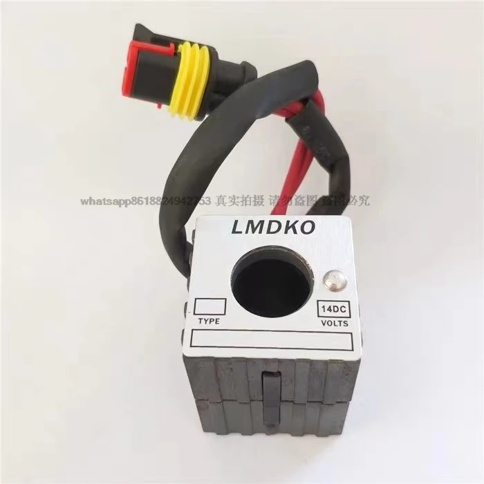 LMDKO JCM906 908 913 Sany Excavator Solenoid Valve Coil Pilot Safety Lock VAUDE 60/65/75 Inner Hole 16mm Height 42mm