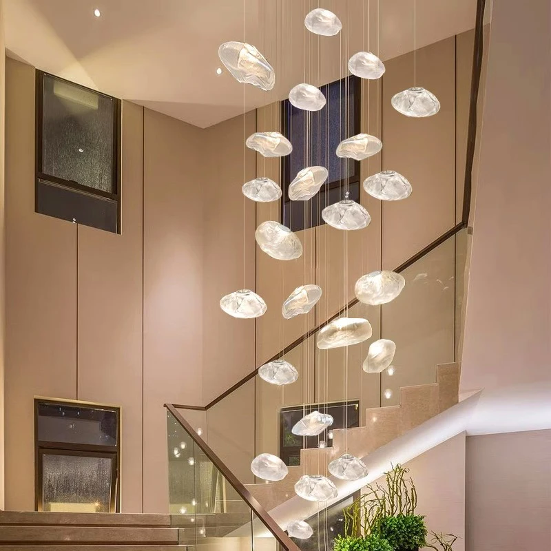 Nordic home decoration, stair chandelier, living room and dining room Pendant lights, ceiling light, indoor lighting