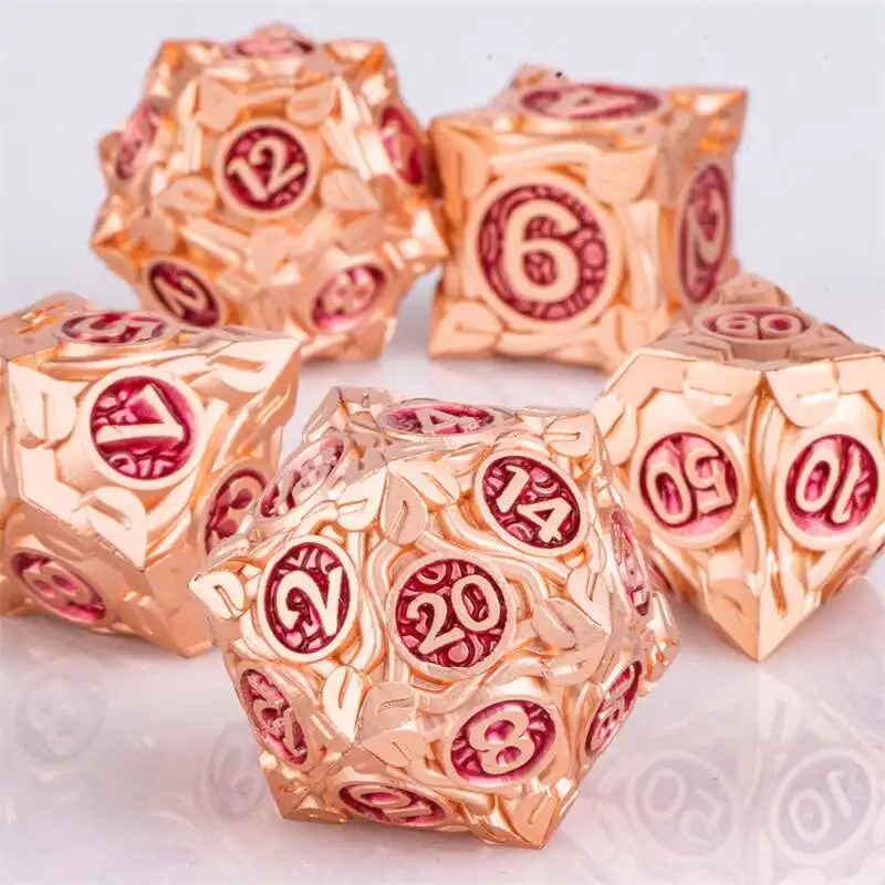 7pcs Dice Set DND Metal Dice Full Set Dice for Dungeons and Dragons Polyhedral Dice RPG Dice D&D Dice Gift