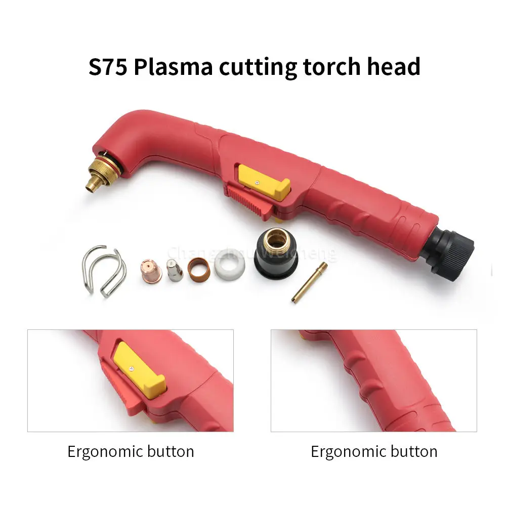 شعلة بلازما مبردة بالهواء من Trafimet S75 مع شعلة قطع معدنية نحاسية برأس منخفض التردد مع مستهلكات #3