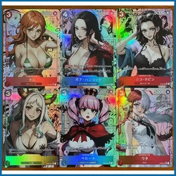 6PC/Set Anime One Piece DIY ACG Nami Uta Nico Robin Hancock Boys Games Collectible Cards Birthday Gifts Board Game