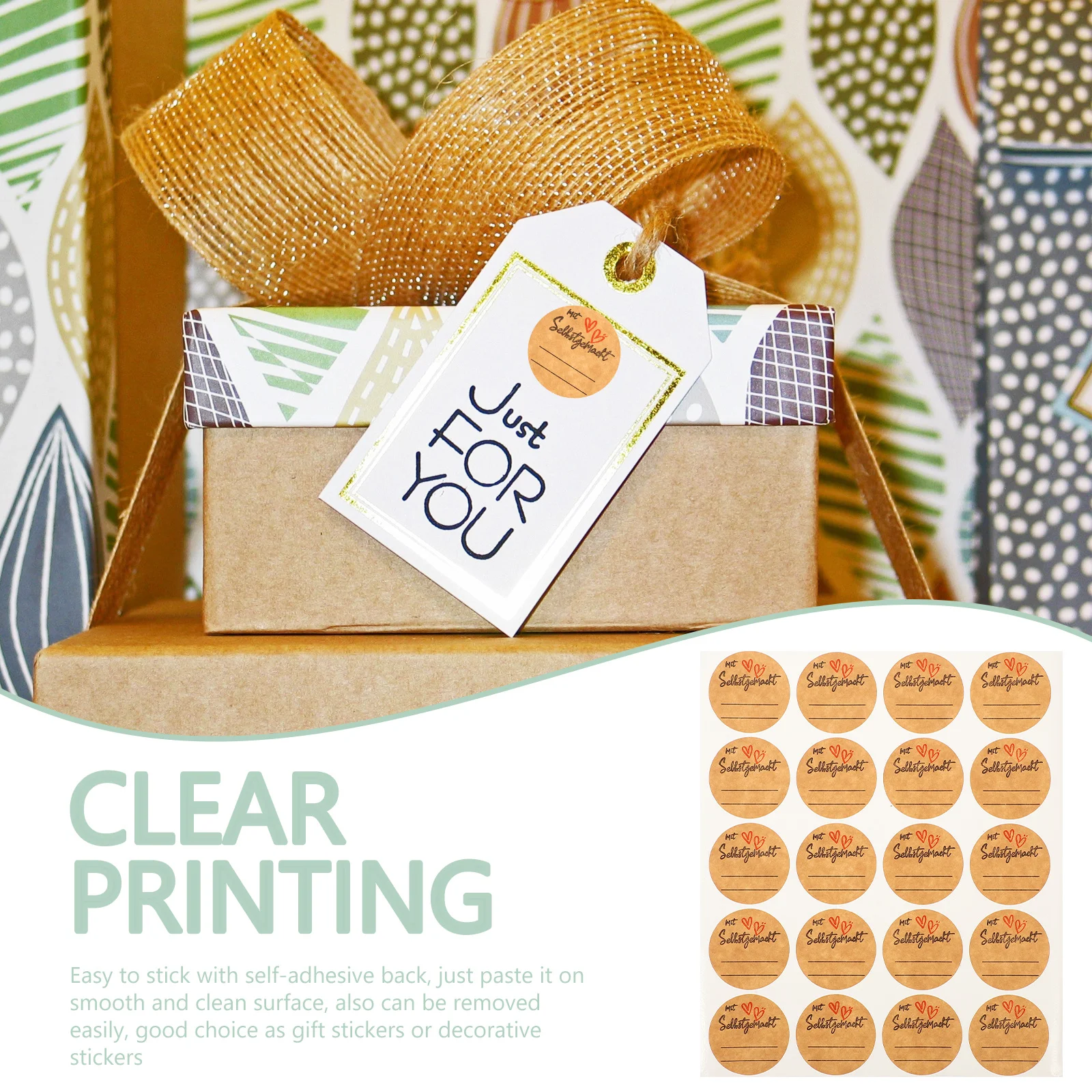 Labels Sticker Self-Adhesive Sealing Stickers For Gift Bag Wrap Food Container Jar Lid Diy Craft Name Tags Adhesive
