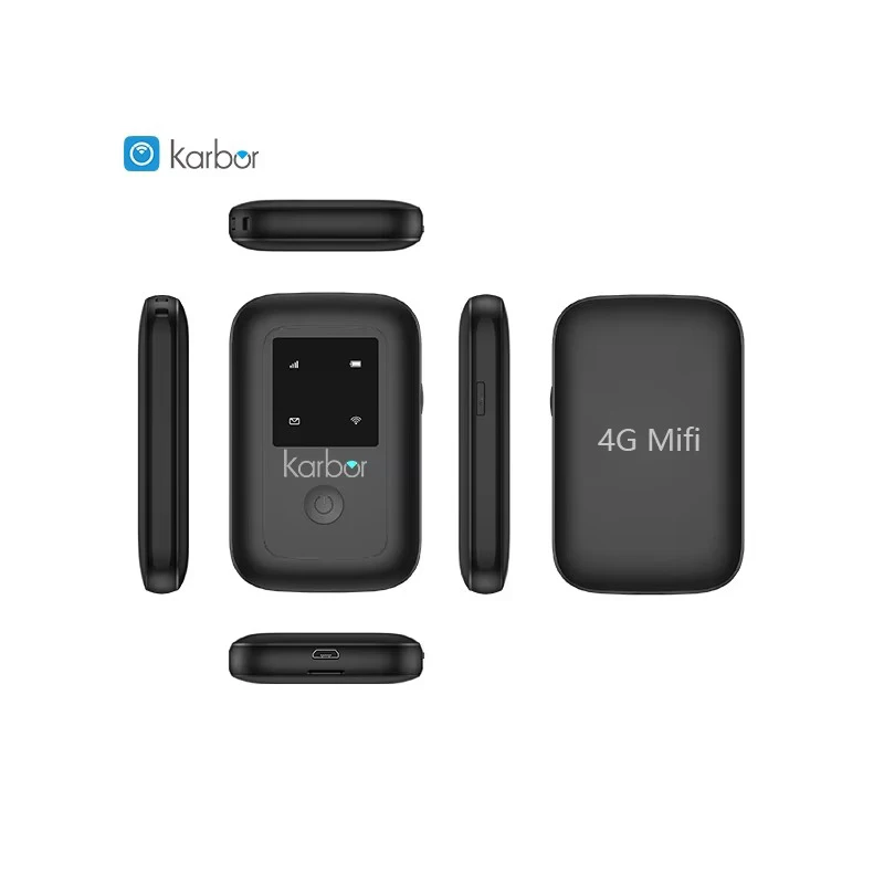 Karbor المحمولة WiFi6 4G LTE موبايل هوت سبوت اللاسلكية شاشة ملونة صغيرة 300Mbps موزع إنترنت واي فاي MiFis الصين موبايل واي فاي 6 راوتر