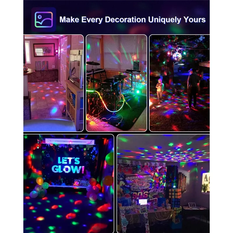 AB41-Portable Sound Activated Party Lights Indoor Outdoor,Disco Ball Strobe Karaokelight Supplies For Christmas Halloween(EU) EU