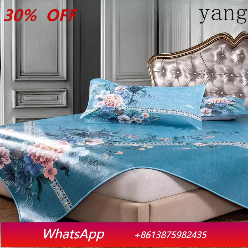 

LH cowhide mat thickened first layer buffalo leather mat three-piece set