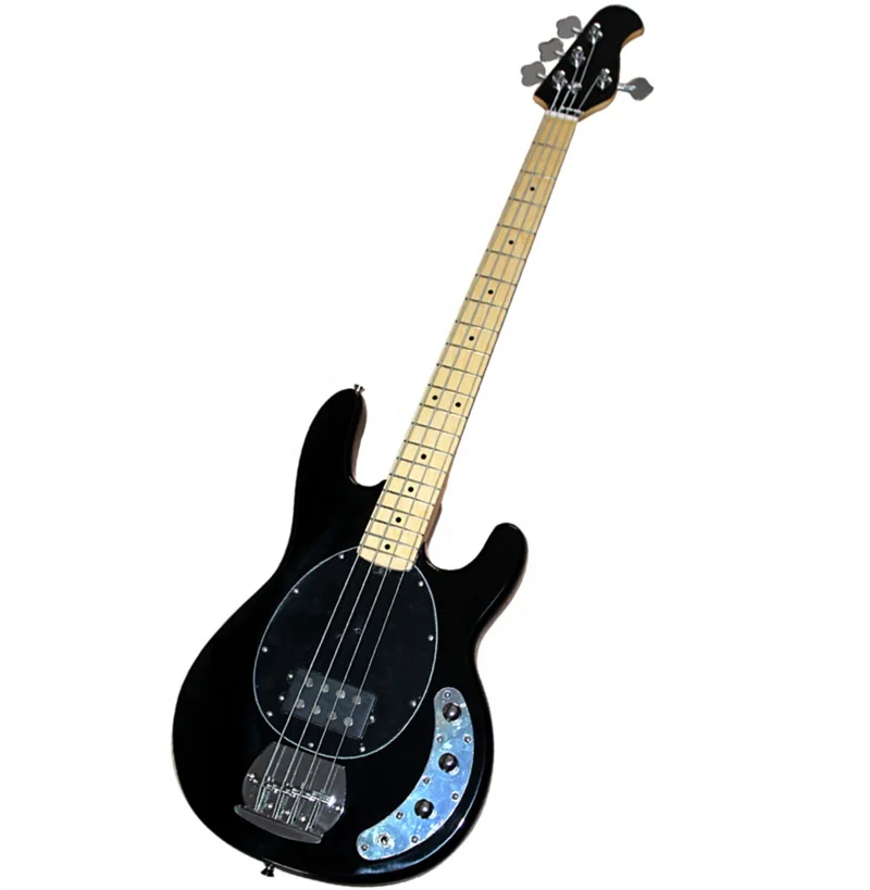 Huiyuan Black 4 strings Electric Bass Guitar with Chrome Tuners,4 string electric bass guitar,Accept Customize