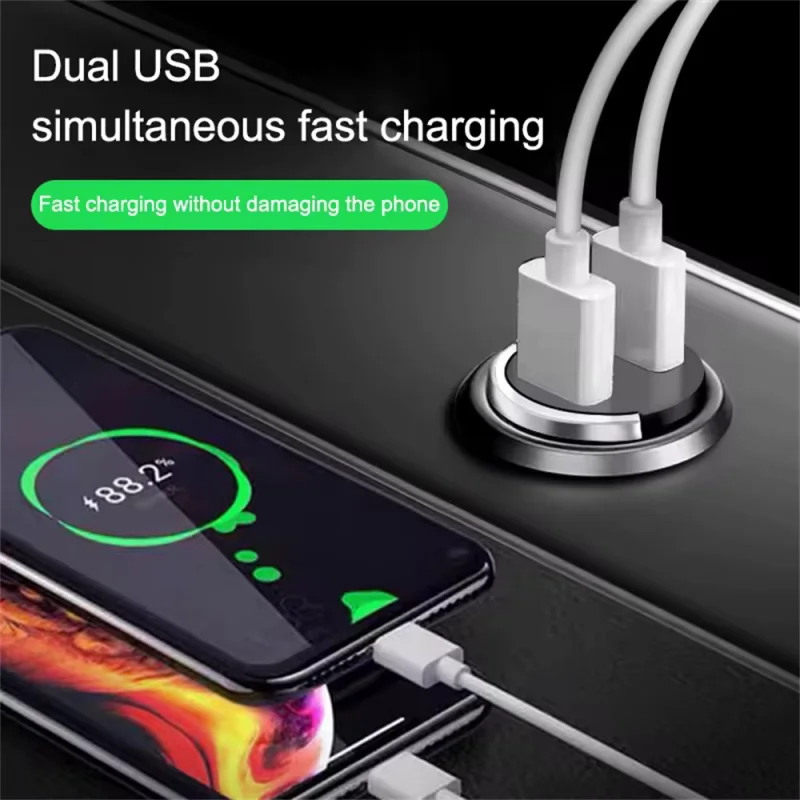 200W mini car charger fast charging for iPhone QC3.0 mini PD USB Type C car mobile phone charger for Xiaomi Samsung Huawei - view 2