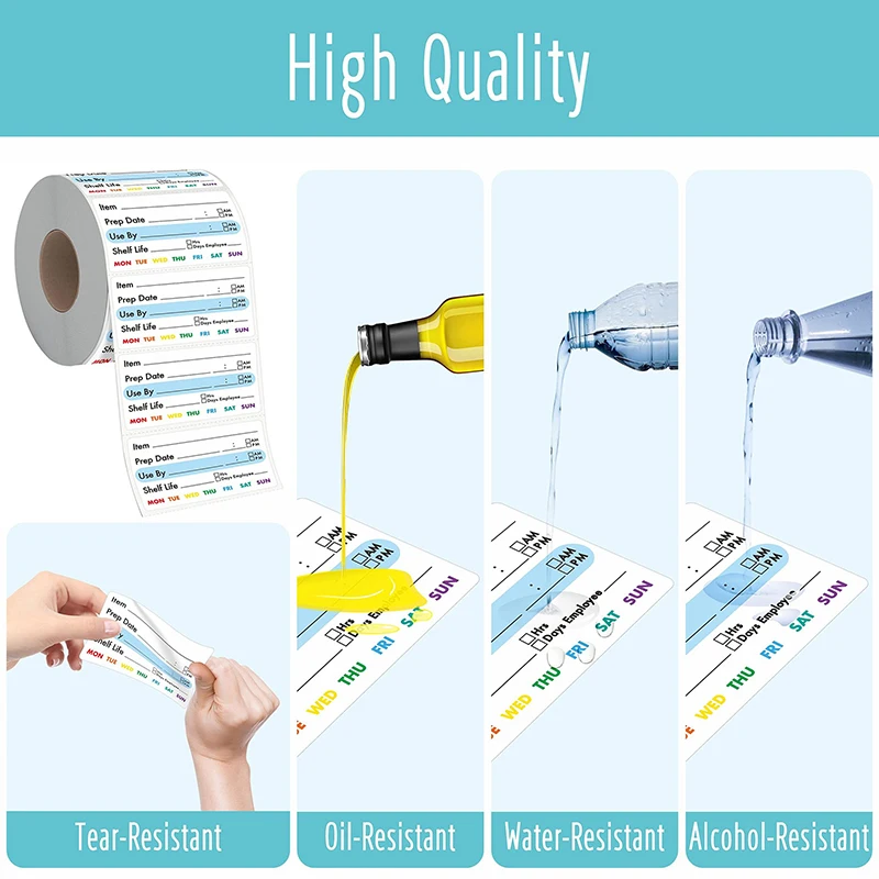 

300Pcs/Roll Snacks Candy Storage Expiration Date Label Self-Adhesive Sticker Kitchen Date Food Sticker Label Stationery Sticker