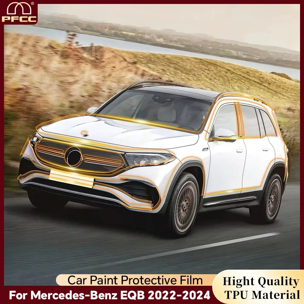 

For Mercedes-Benz EQB 2022 2023 2024 Pre-cut TPU Car Paint Protection Film Auto Body Anti-Scratch Clear Bra PPF Decal Sticker