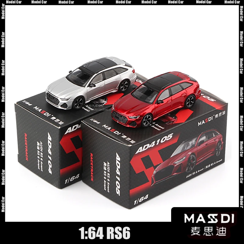 

Original MASDI 1:64 Masdi Audi Rs6 Car Static State Small Scale Miniature Alloy Diecast Car Model Collection Customized Toy Gift