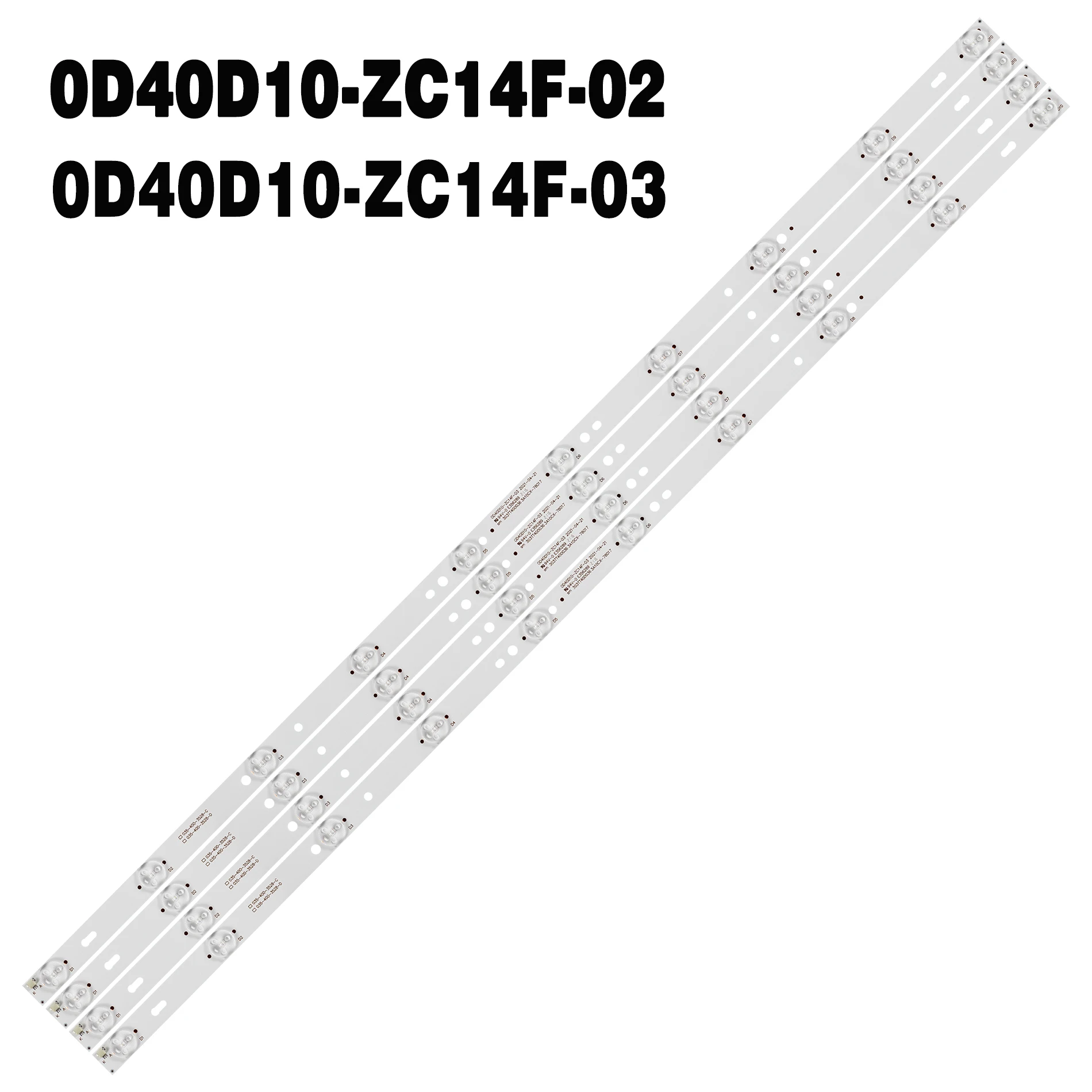 Taśma podświetlająca LED 10 lamp Do L40F3302B LE40F16 OD40D10 0D40D10-ZC14F-02 0D40D10-ZC14F-03 035-400-3528-D 303TT 400035