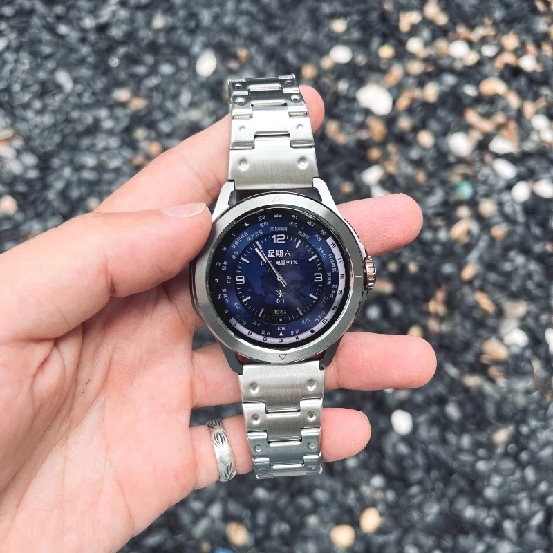 سوار ساعة من الفولاذ المقاوم للصدأ 22 ملم لساعة Xiaomi S4 Sprot /Watch S1/S2/S3 حزام ساعة لـ Xiaomi Color/Color2 /2Pro