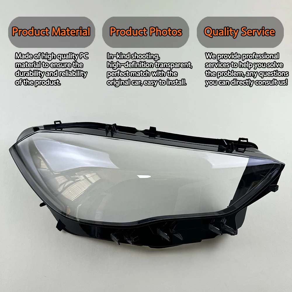 For Benz GLA X157 GLA180 GLA200 2020 - 2023 Front Headlamp Cover Headlight Lens Shell Plexiglass Replace Original Lampshade
