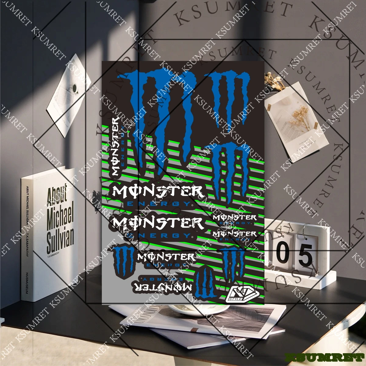 الفينيل ل Monster Energy ملصق دراجة نارية ملصق الشارات خوذة شعار كيت