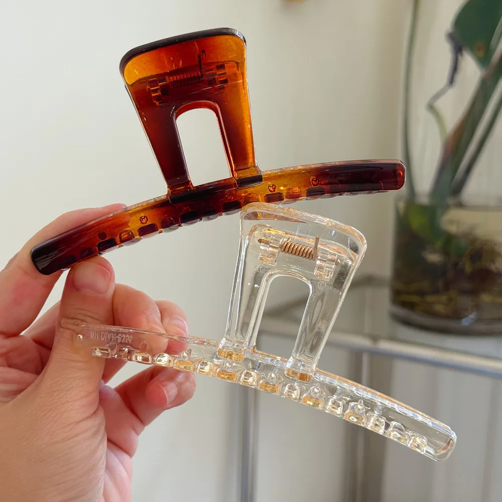 13 سنتيمتر بسيطة سميكة كبيرة مشبك شعر مقاطع النساء الفتيات شفافة السلطعون المشابك ذيل حصان مشبك شعر إكسسوارات الشعر نوعية جيدة