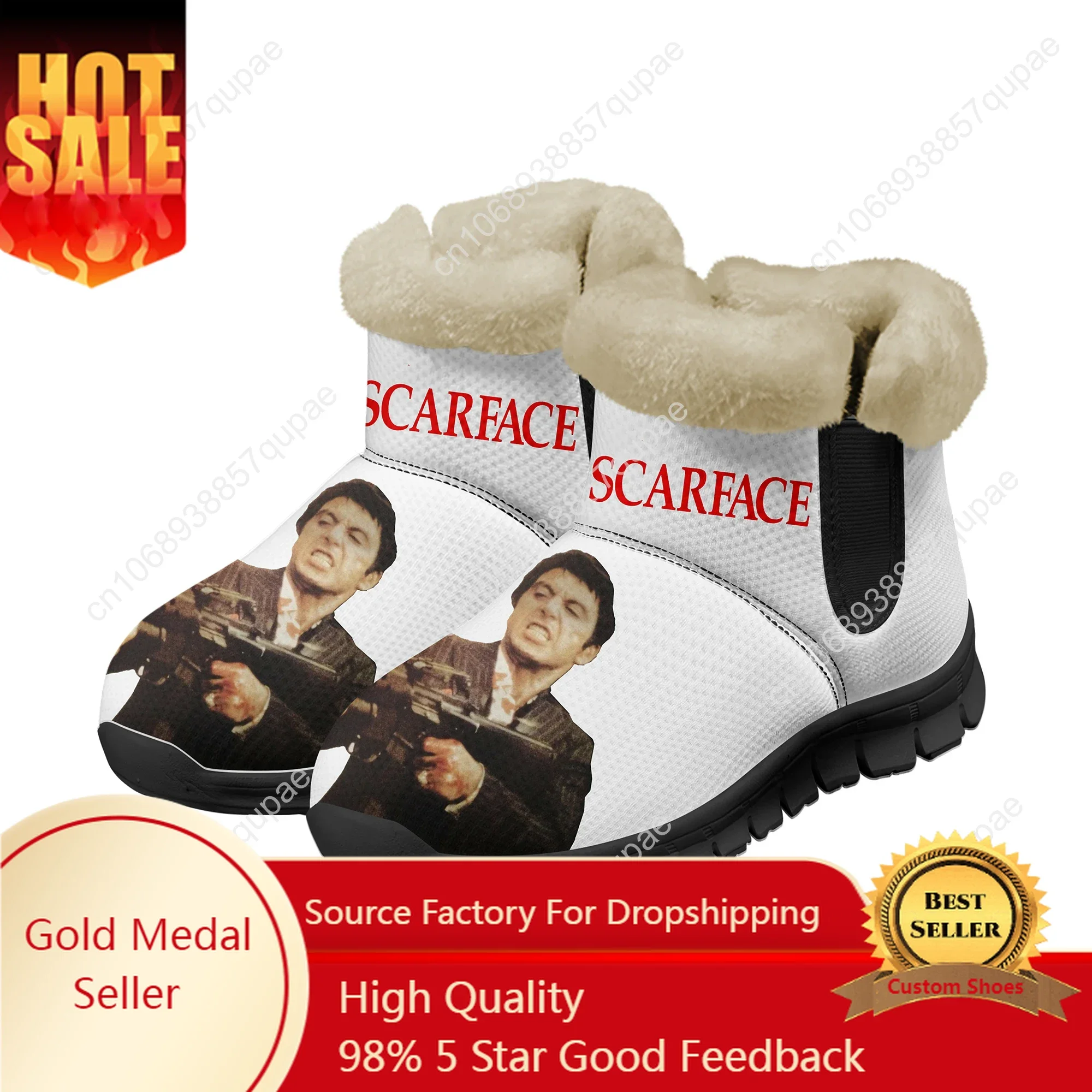 

Scarface Snow Boots Al Pacino Men Womens Teenager Shoes Keep Warm High Quality Casual Lightweight Couple Sports Custom Sneakers