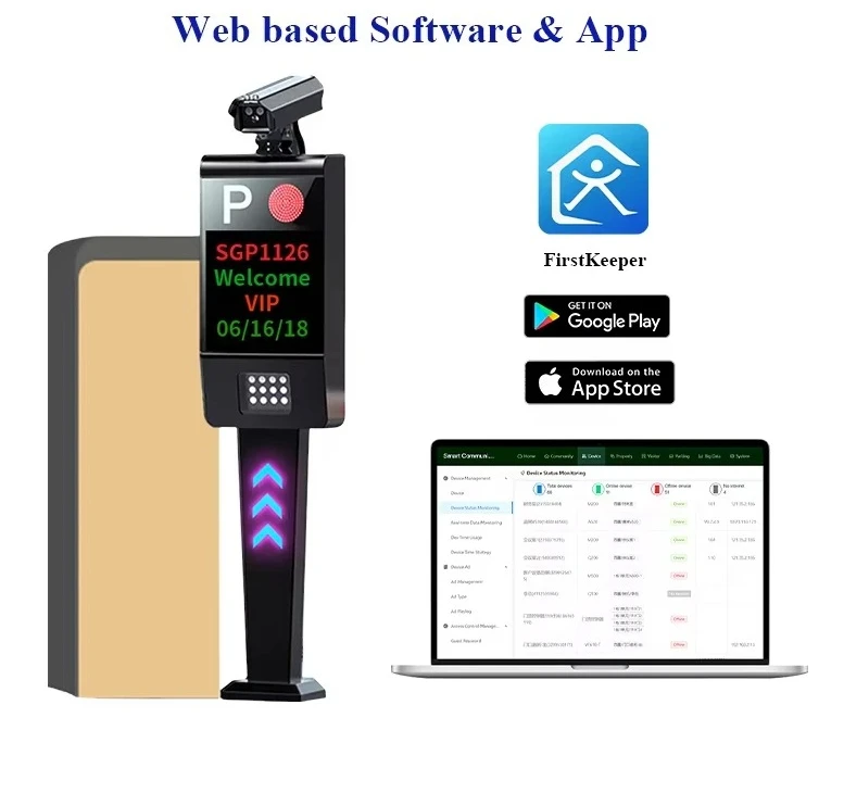Automatic Vehicle License Plate Recognition Parking System   Camera Parking Payment Machine Control Access Entrance Gate