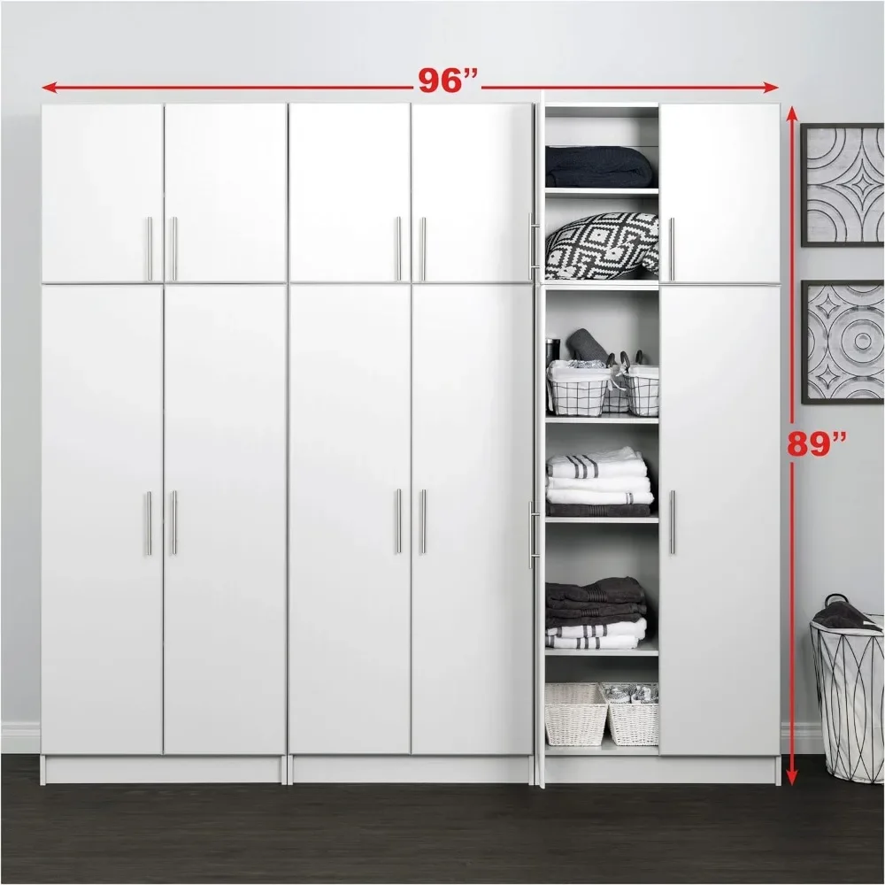 6-Piece Garage Cabinets and Storage System Set D, Simplistic Garage Closet Shop Cabinets 16