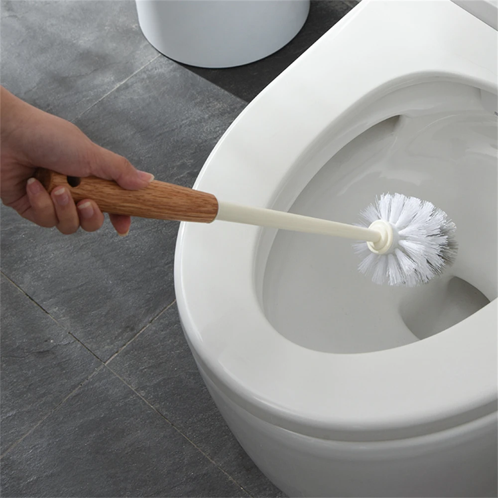 Wooden Long Handle Toilet Brush Home Bathroom Multifunctional Detachable Closetool Cleaning Tool Bathroom Cleaning Accessories