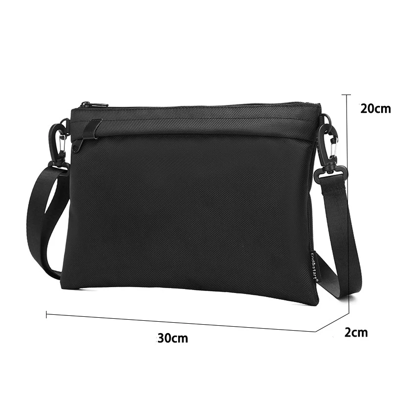 Minimalist Black Shoulder Bag Male Large Oxford Cloth Crossbody Bags Men\'s Business Messenger Bag for Men Suitable for Daily Use