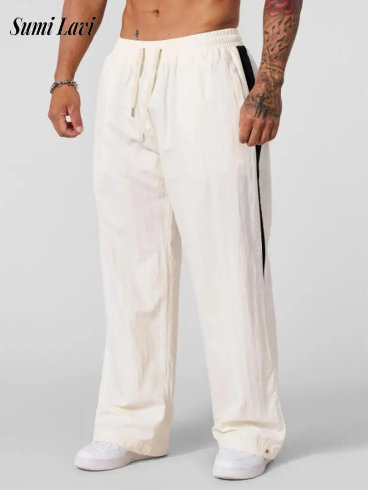 

Daily Leisure Men's Drawstring Pants 2025 Autumn New Casual Breathable Loose Straight Linen Trousers For Mens Vintage Pants