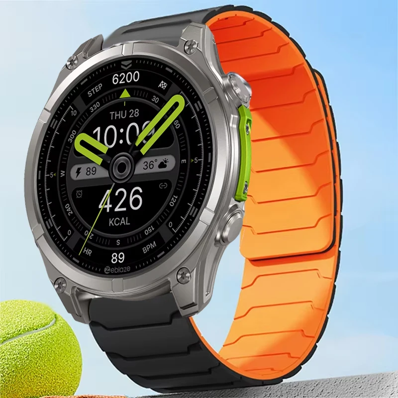 22 مللي متر حزام سيليكون مغناطيسي ل Zeblaze Vibe 8 7 Pro 7 Lite سوار الفرقة ل Zeblaze Stratos 4 3 2 Ultra/Plus/Btalk 2 Lite