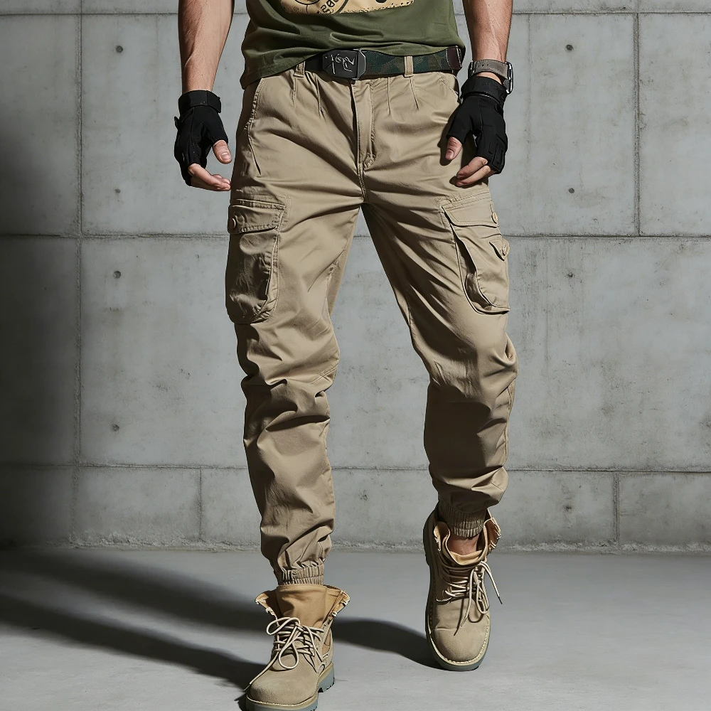 

Мужские повседневные брюки-карго с камуфляжным принтом, облегающие, с множеством карманов, спортивные штаны, джоггеры, тактические брюки для мужчин