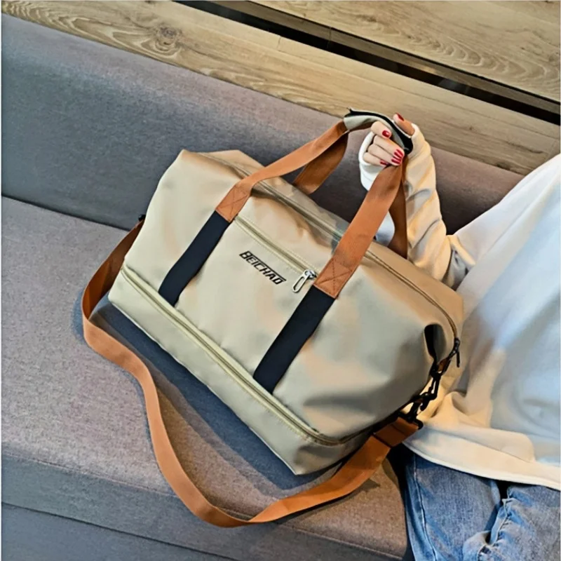 フィットネスバッグ 短距離荷物ポータブルトラベルバッグ ショルダーチェストチェストバッグ ハンドバッグ ハンドバッグ 防水機内持ち込みウィークエンドバッグ