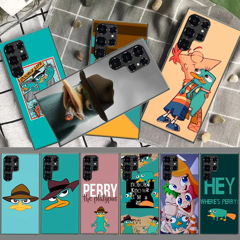 Cartoon Perry The Platypus Cases Phone Case for Samsung Galaxy S26 Ultra S25 Edge S24 S23 FE S21 Plus S20 S22 S10 Cover TPU Capa