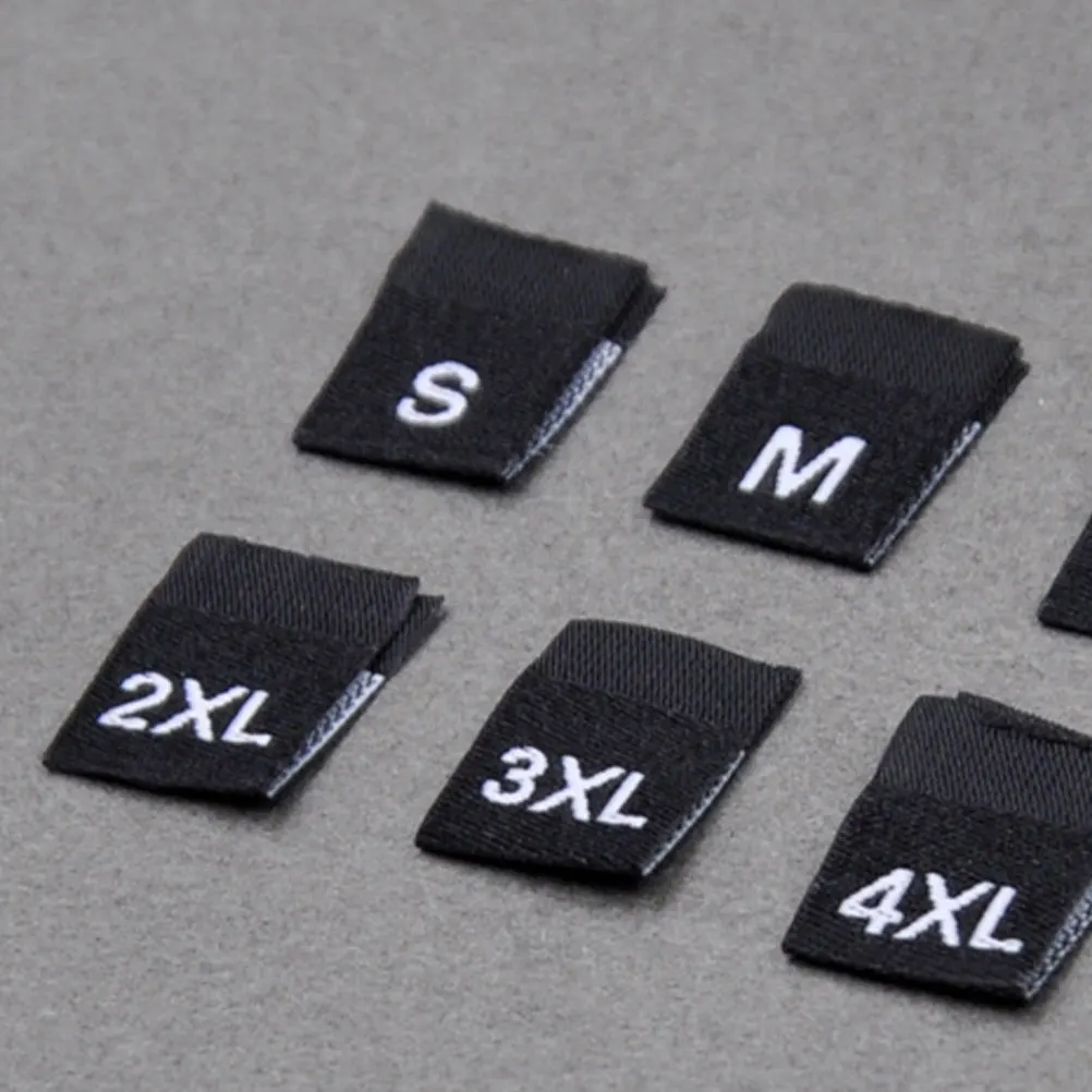 Clothing Size Labels 900Pcs Unisex Folded Fabric Tags Easy Sew Garment Labels for DIY Sewing Supplies