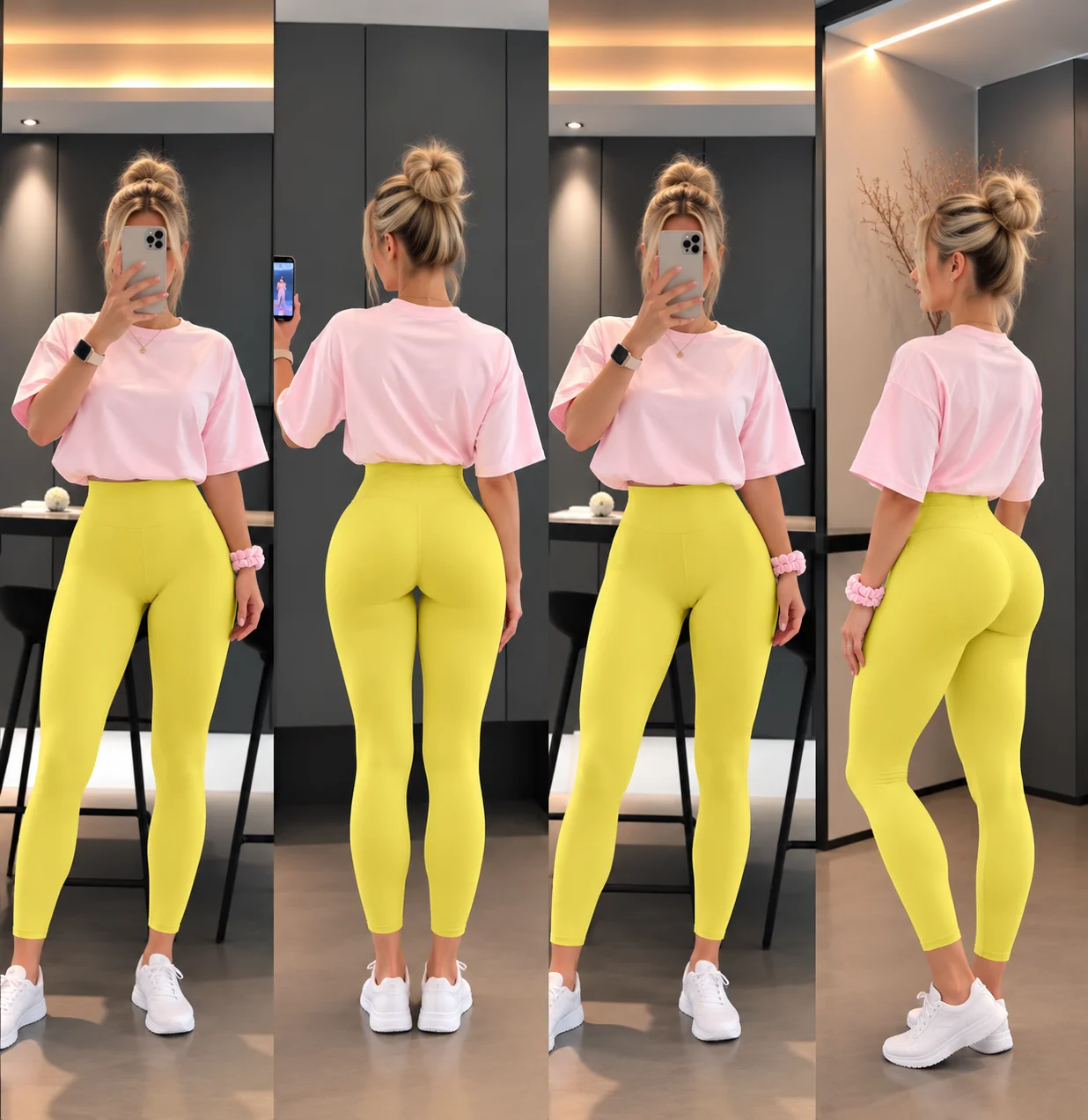 DFXEN Logo Women High Waisted Seamless Yoga Leggings Tummy Control Scrunch Butt Gym Fitness Workout Running Sports Pants image 4